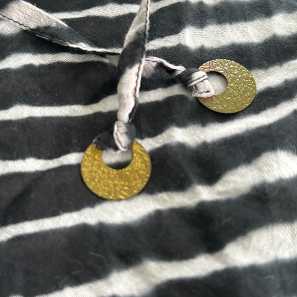 BOSTON PROPER Embellished Cotton Tunic. XS ZEBRA PRINT - Picture 6 of 9